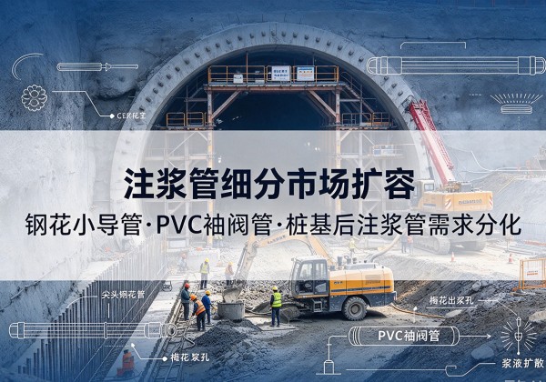 远安注浆管细分市场扩容，隧道钢花小导管、PVC 袖阀管、桩基后注浆管需求分化